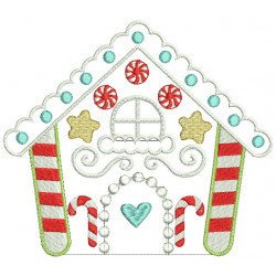 Stickdatei - Gingerbread Christmas Lebkuchenhaus